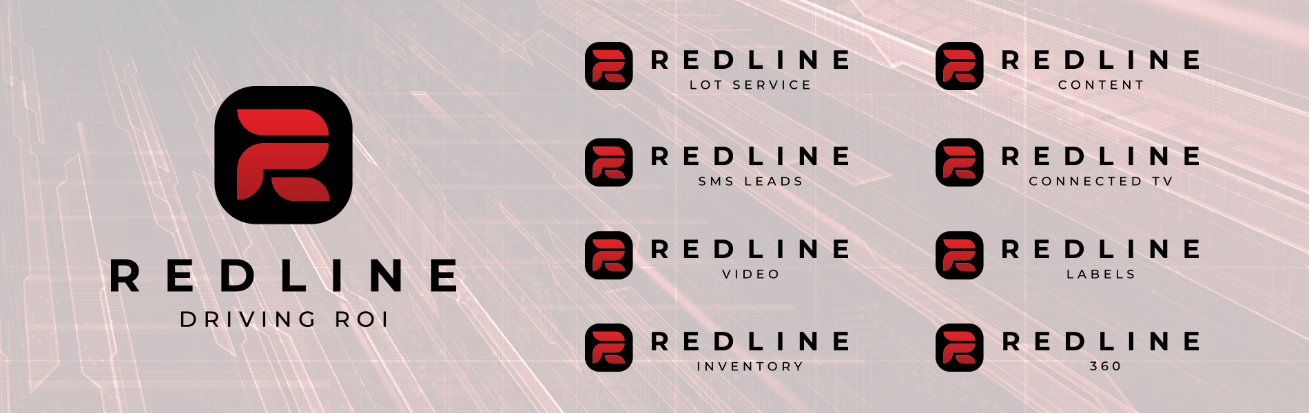Redline Logo Array - White
